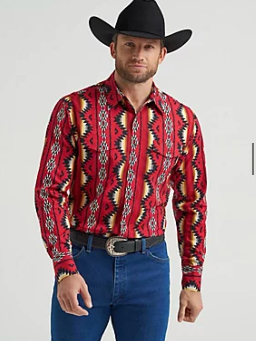 MEN'S CHECOTAH® LONG SLEEVE WESTERN SNAP PRINTED SHIRT